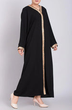 Load image into Gallery viewer, Embroidered Black Abaya