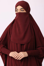 Load image into Gallery viewer, Maroon Jilbab 02 Piece / Prayer Set