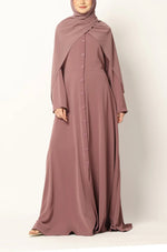 Load image into Gallery viewer, Simple Flared Abaya with Buttons
