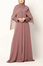 Load image into Gallery viewer, Simple Flared Abaya with Buttons
