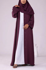 Load image into Gallery viewer, Dark Plum Zoom Abaya