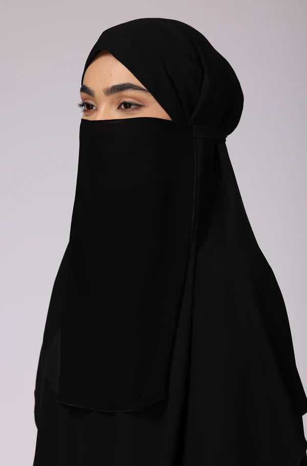 Black Jilbab Khimar Set for Women | 2-Piece Modest Islamic Outfit