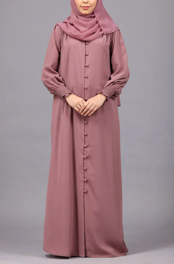 Elastic Cuff Simple Abaya