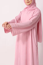 Load image into Gallery viewer, Luxury Floral Abaya Dress Powder Blue