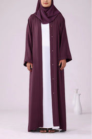 Dark Plum Zoom Abaya