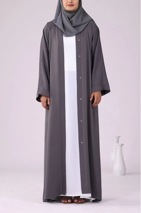 Grey Zoom Abaya